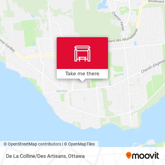 De La Colline/Des Artisans map