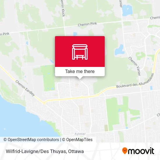 Wilfrid-Lavigne/Des Thuyas map