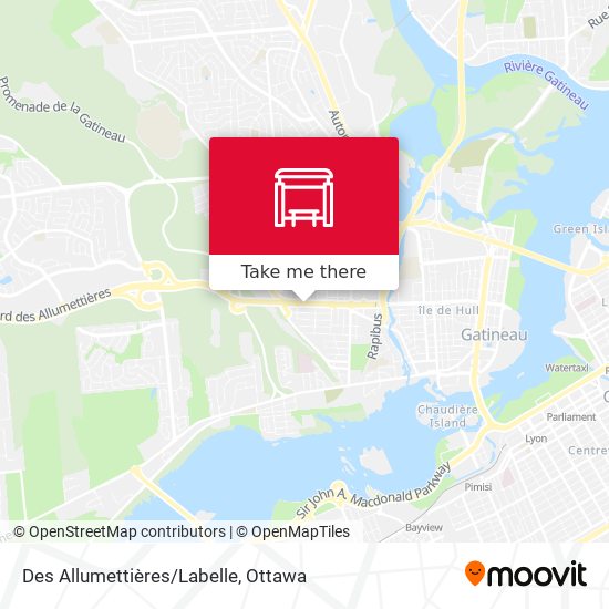 Des Allumettières/Labelle map