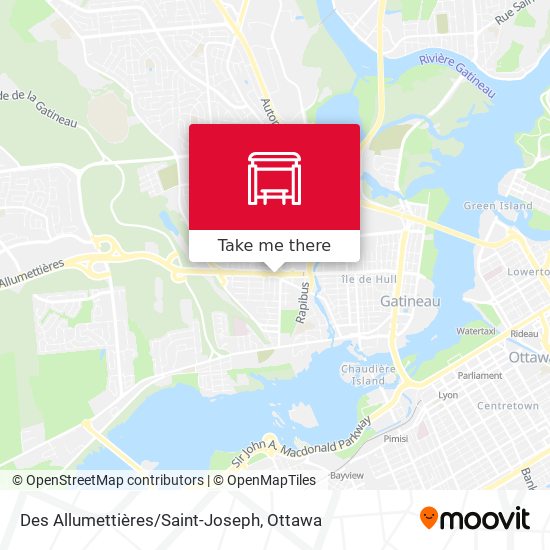 Des Allumettières/Saint-Joseph map