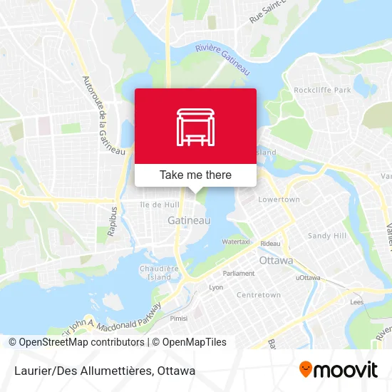 Laurier/Des Allumettières map