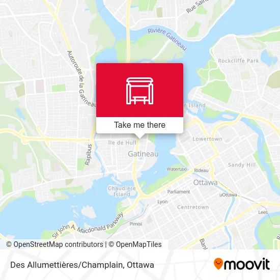 Des Allumettières/Champlain map