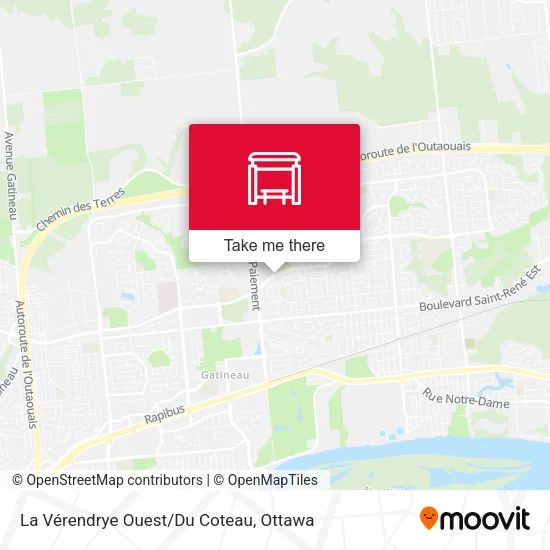 La Vérendrye Ouest/Du Coteau map