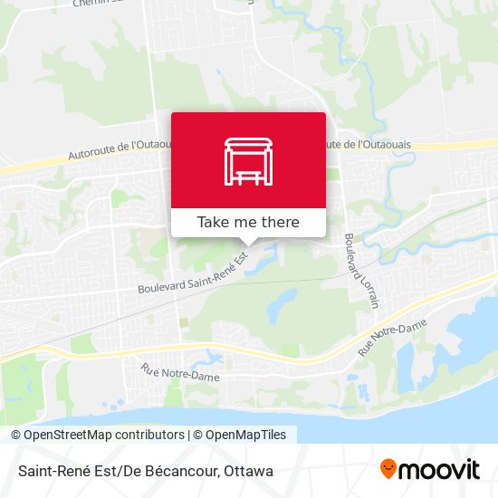 Saint-René Est/De Bécancour map
