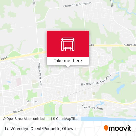 La Vérendrye Ouest/Paquette map