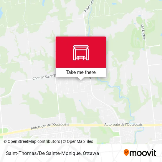 Saint-Thomas/De Sainte-Monique map