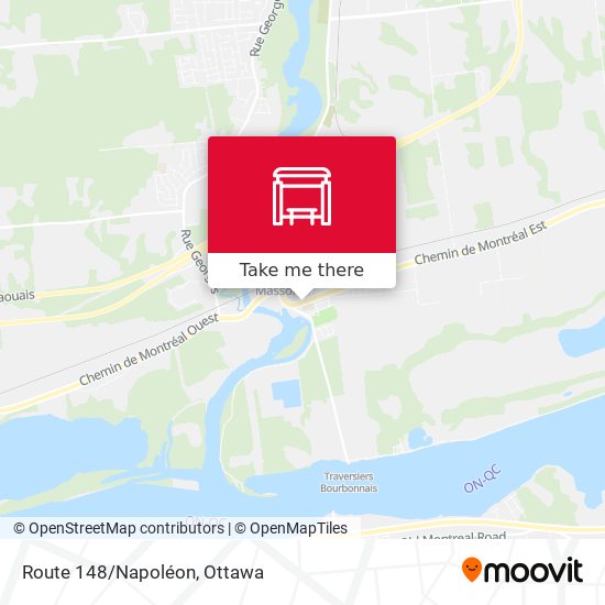 Route 148/Napoléon map