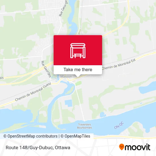 Route 148/Guy-Dubuc map