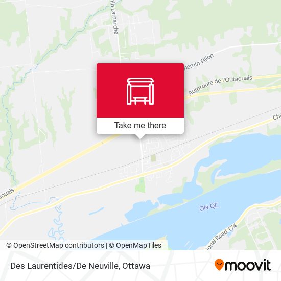 Des Laurentides/De Neuville map