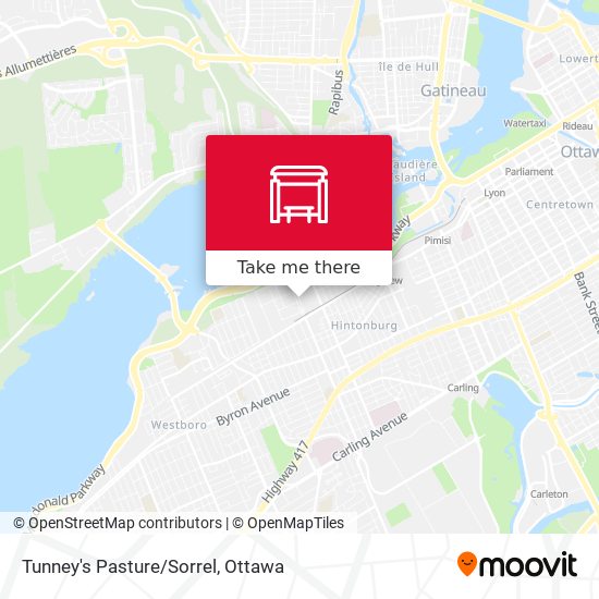 Tunney's Pasture/Sorrel map