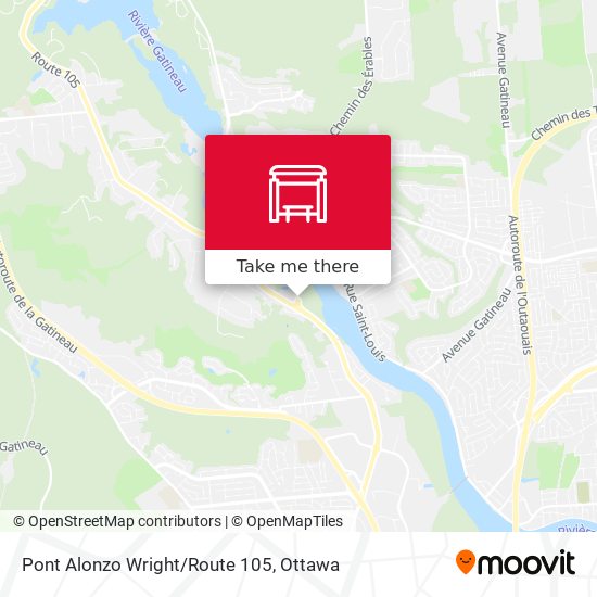 Pont Alonzo Wright/Route 105 map