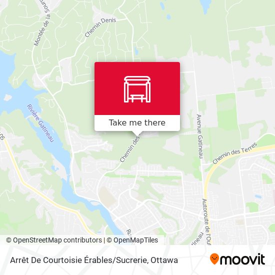 Arrêt De Courtoisie Érables / Sucrerie map