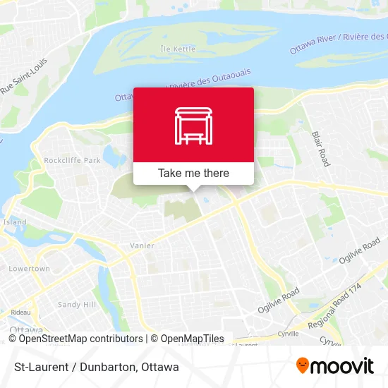 St-Laurent / Dunbarton map