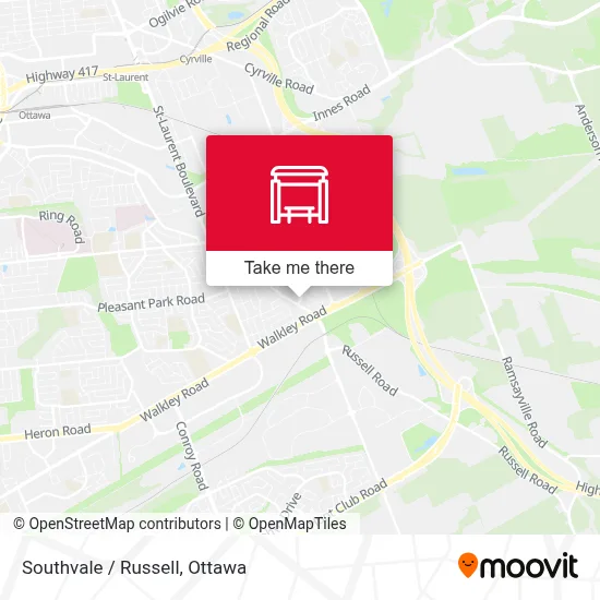Southvale / Russell map