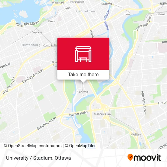 University / Stadium map