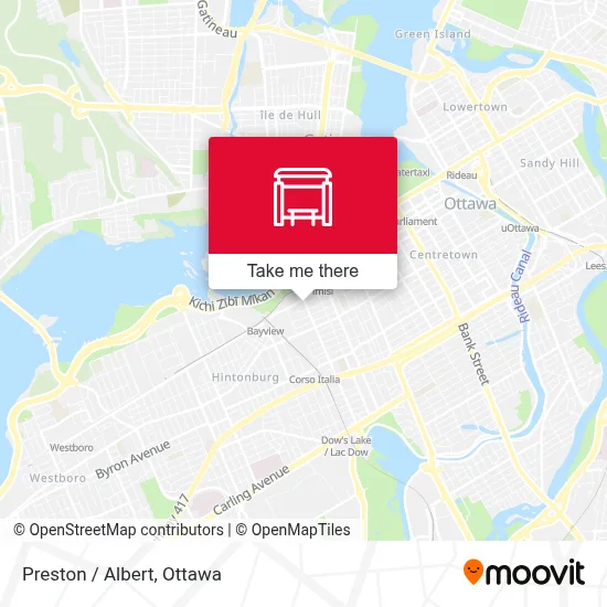Preston / Albert map