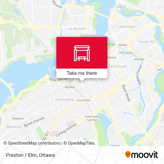 Preston / Elm map