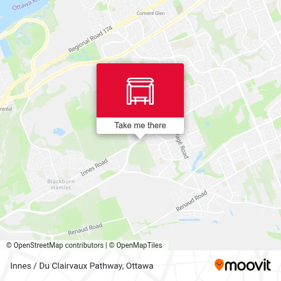 Innes / Du Clairvaux Pathway map