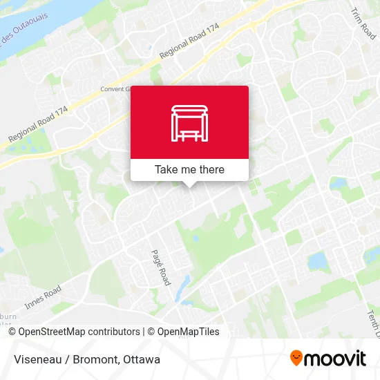 Viseneau / Bromont map