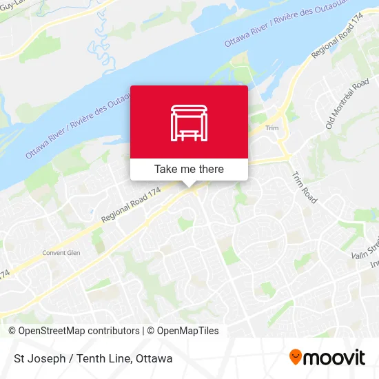 St Joseph / Tenth Line map