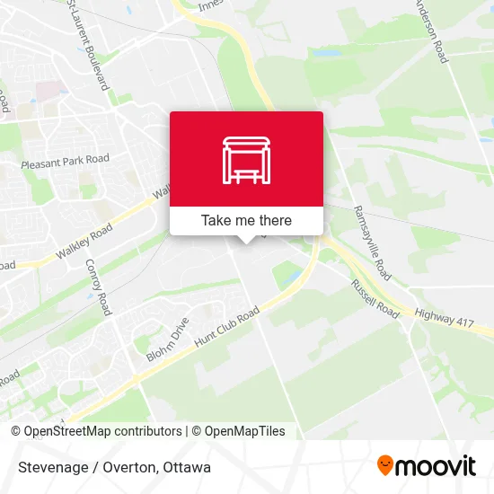 Stevenage / Overton map