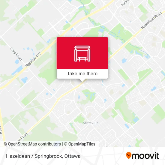 Hazeldean / Springbrook map