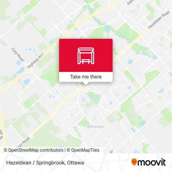 Hazeldean / Springbrook map