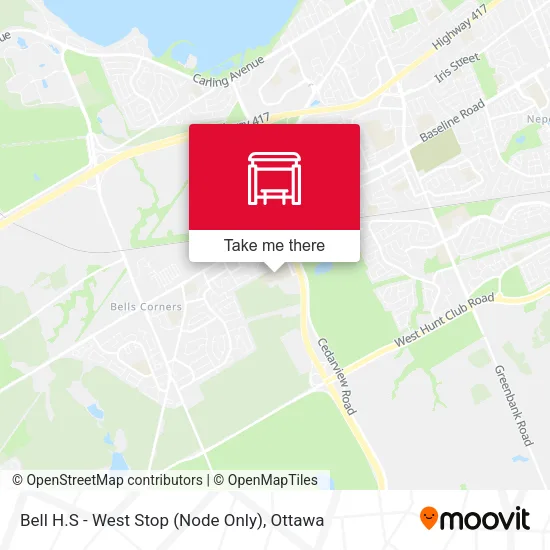 Bell H.S - West Stop (Node Only) map