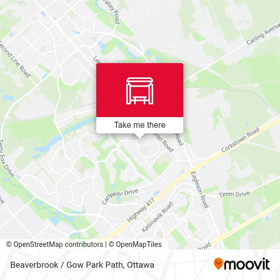Beaverbrook / Gow Park Path map