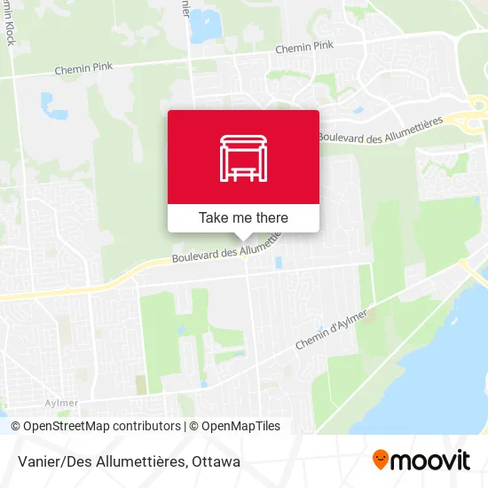Vanier/Des Allumettières plan