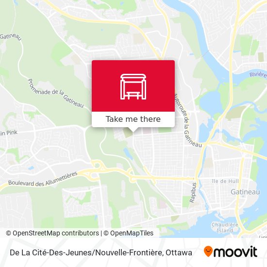De La Cité-Des-Jeunes / Nouvelle-Frontière map