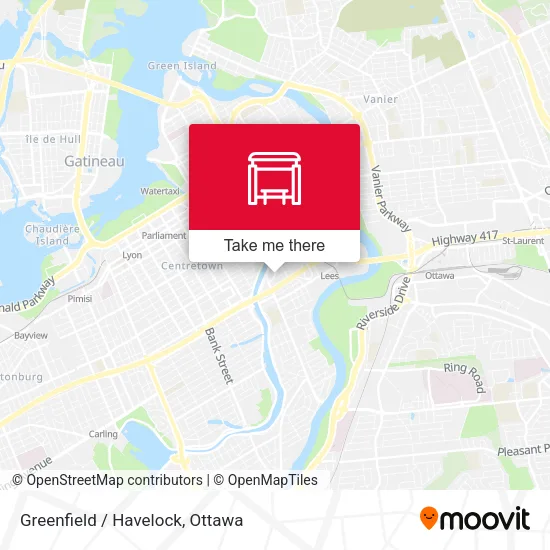 Greenfield / Havelock map