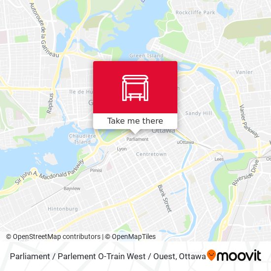 Parliament / Parlement O-Train West / Ouest plan