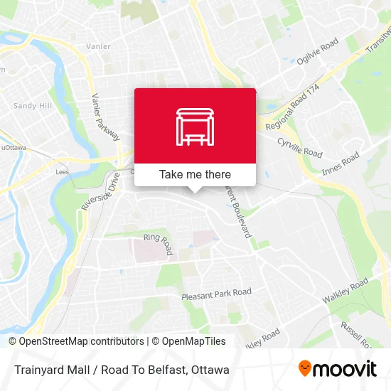 Trainyard Mall / Road To Belfast map