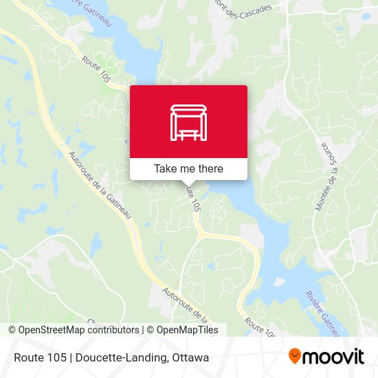 Route 105 | Doucette-Landing map