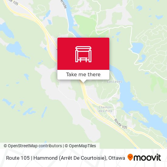 Route 105 | Hammond (Arrêt De Courtoisie) plan
