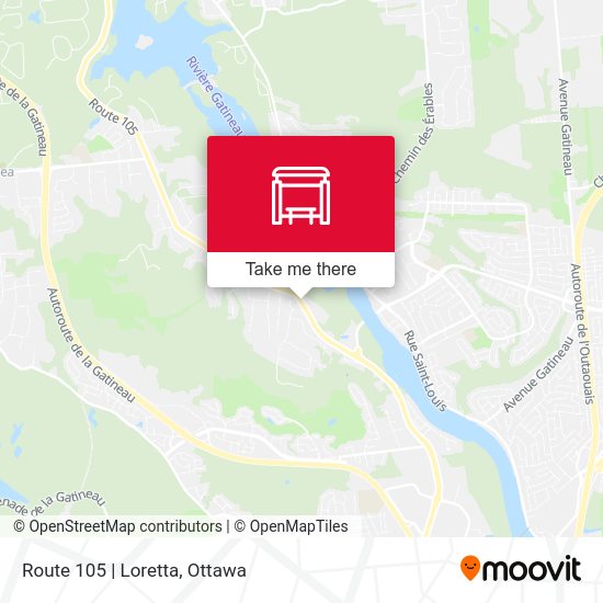 Route 105 | Loretta map