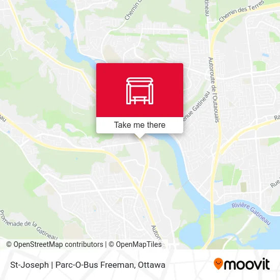 St-Joseph | Parc-O-Bus Freeman map