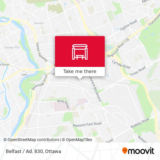 Belfast / Ad. 830 map