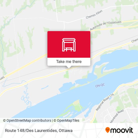 Route 148/Des Laurentides map