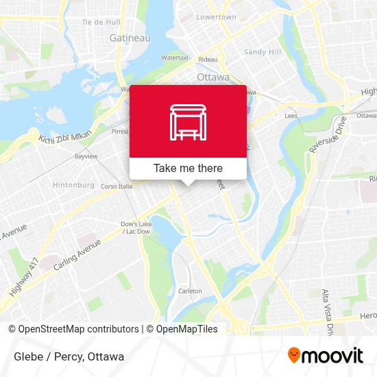 Glebe / Percy map