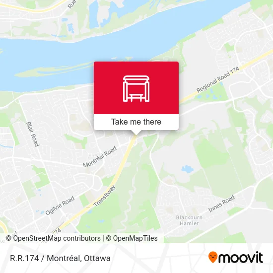 R.R.174 / Montréal map
