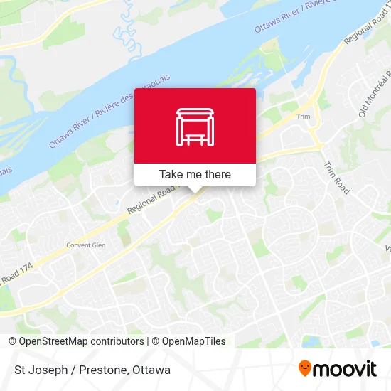 St Joseph / Prestone map