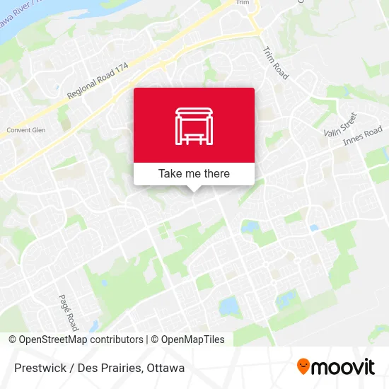 Prestwick / Des Prairies map