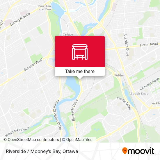 Riverside / Mooney's Bay map