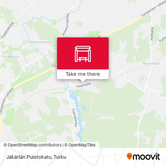 Jäkärlän Puistokatu map