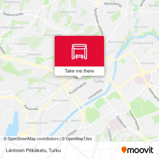 Läntinen Pitkäkatu map