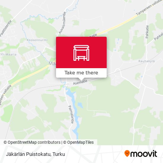 Jäkärlän Puistokatu map