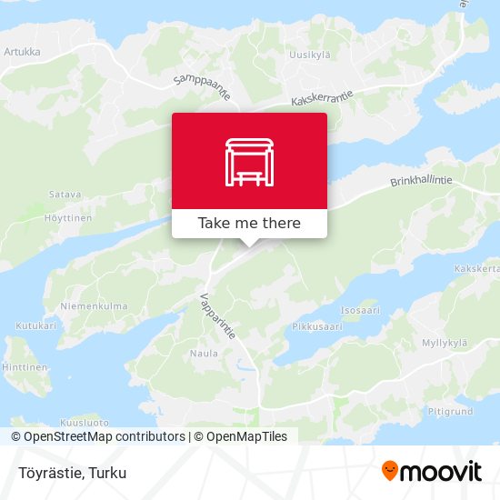 Töyrästie map