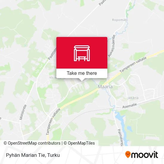 Pyhän Marian Tie map